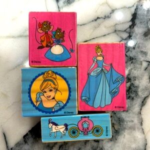 Disney Princess Cinderella Rubber Stamps set of 4